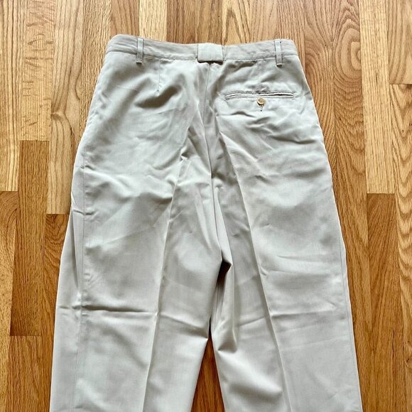 Vintage MATINIQUE 80's Cream Pleated Cuffed High Waist Pants sz: 32 - Picture 4 of 6